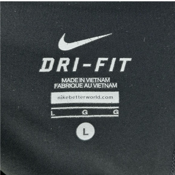 Nike Dri-Fit Running Shorts Womens Large Black Green Lined Athletic Jogging - Picture 5 of 5